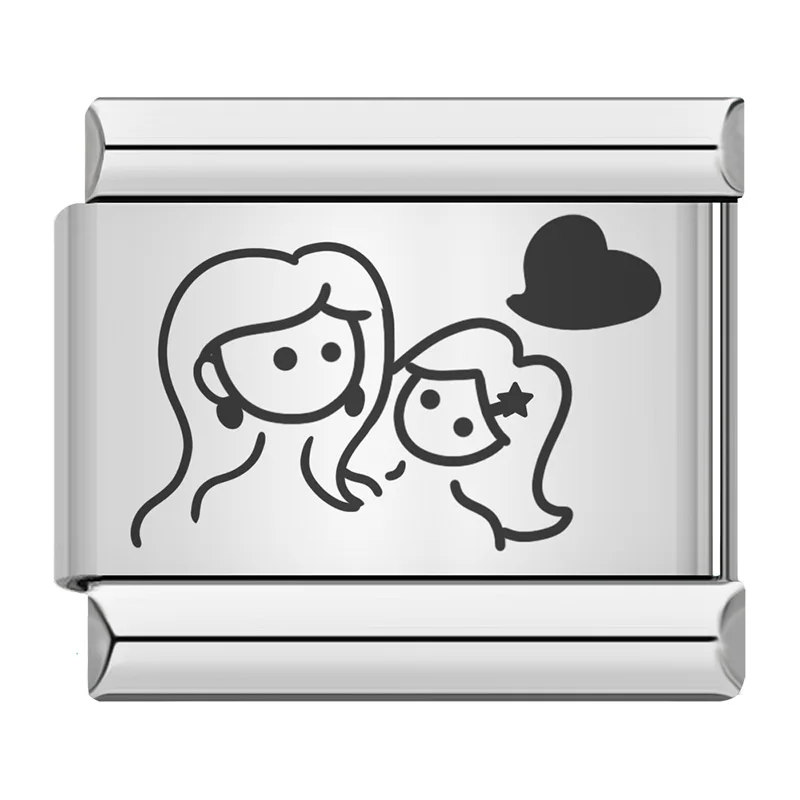 Family Engraved Italian Charms - Image 8