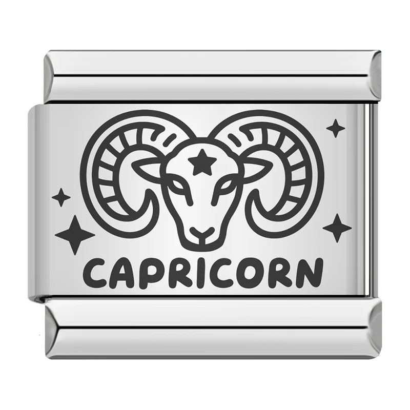 Zodiac Sign Engraved Italian Charms - Image 8