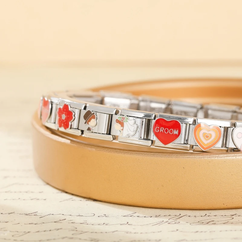 Colourful Heart and Flower Italian Charms - Image 2