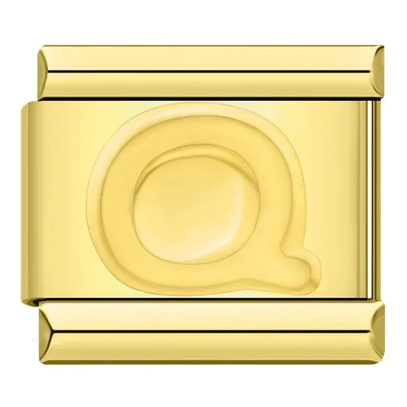 Gold Block Letter Italian Charms - Image 17