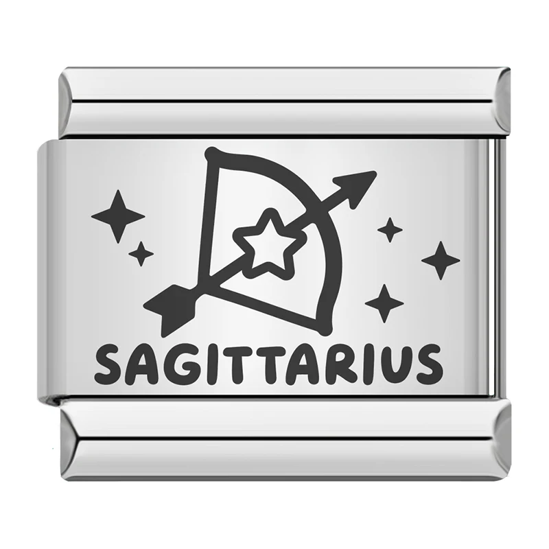 Zodiac Sign Engraved Italian Charms - Image 2