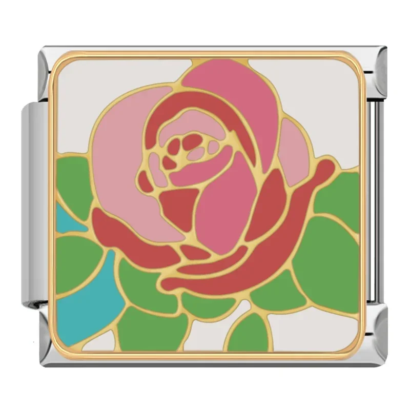 Painted Flower Italian Charms - Image 7