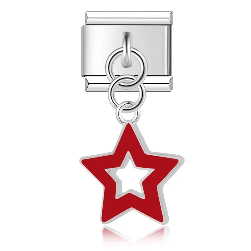 Star and Heart Dangle Italian Charms - Image 11