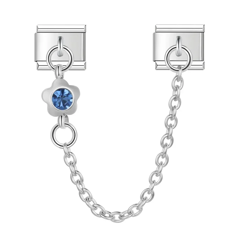 Crystal Safety Chain Italian Charms - Image 18