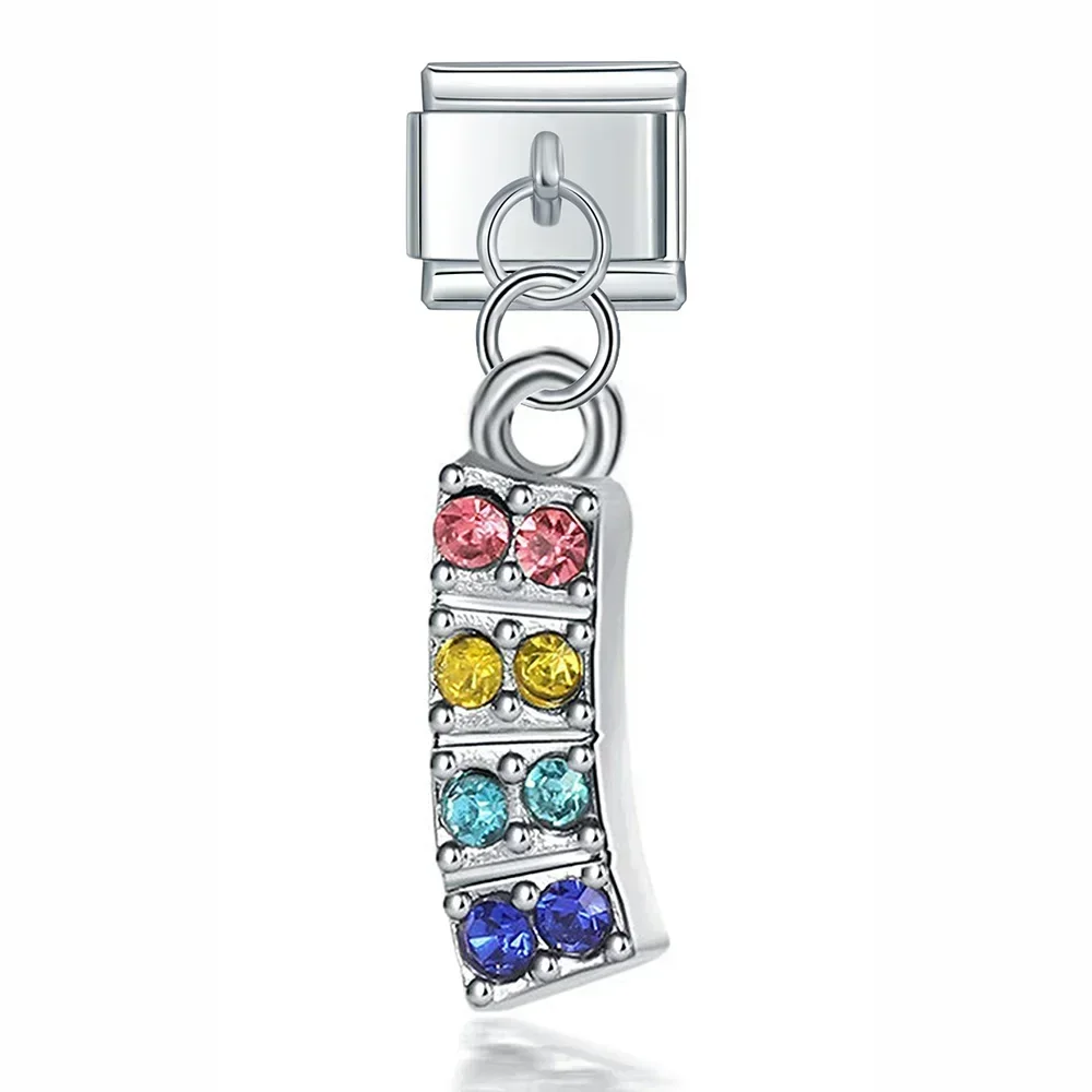 Crystal Animal and Symbol Dangle Italian Charms - Image 41