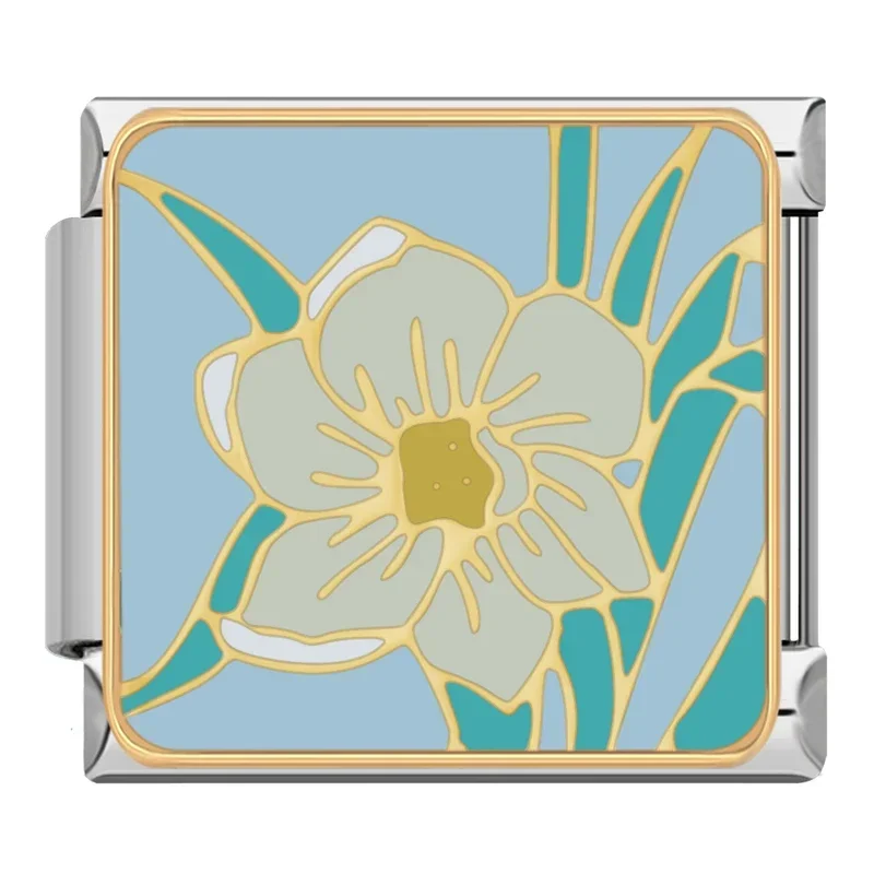 Painted Flower Italian Charms - Image 5