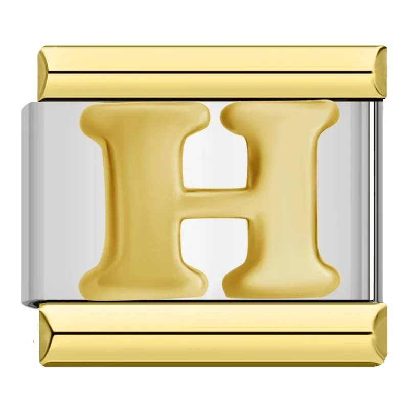 Gold Alphabet and Heart Italian Charms - Image 20