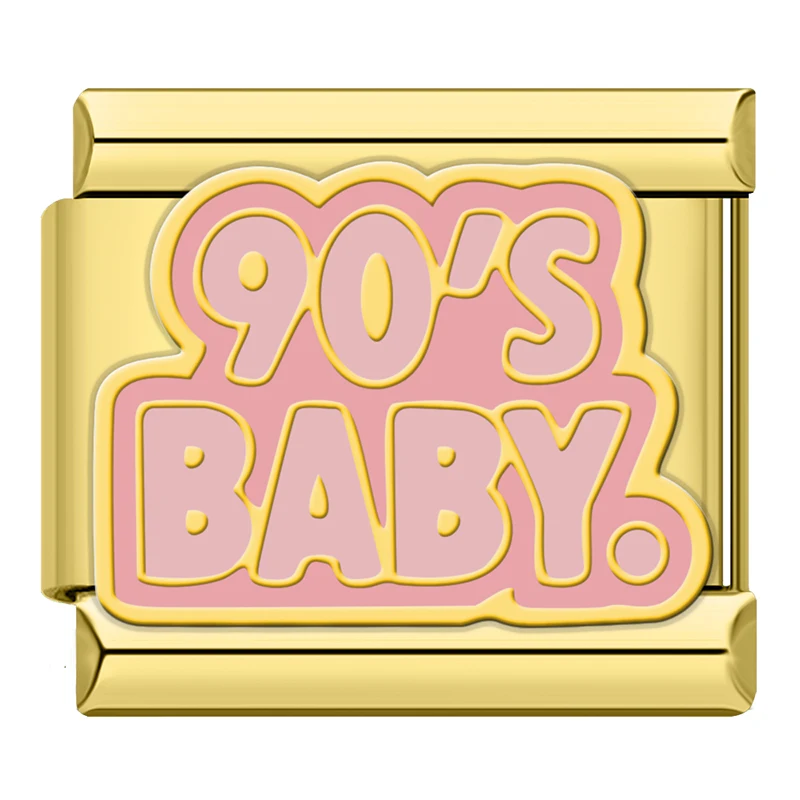 Retro Slogan Gold Italian Charms - Image 2