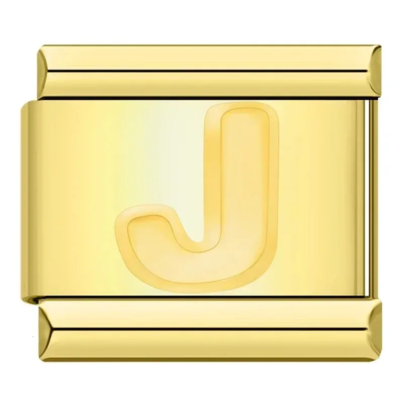 Gold Block Letter Italian Charms - Image 22