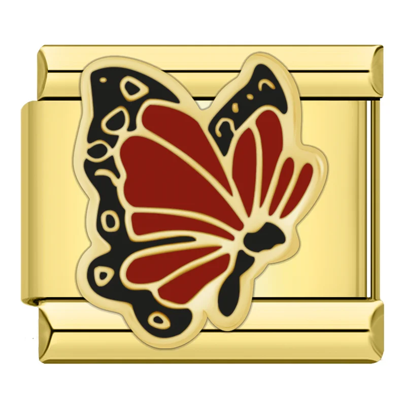 Butterfly and Strawberry Gold Italian Charms - Image 12