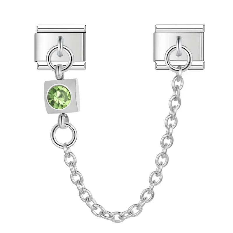 Crystal Safety Chain Italian Charms - Image 14