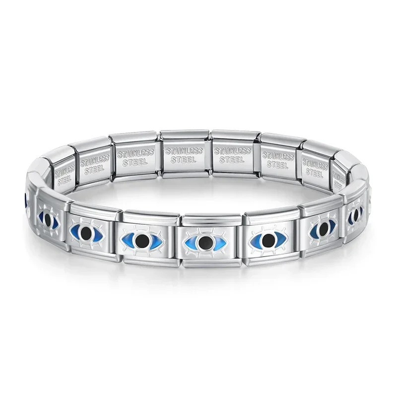 Blue Heart and Star Italian Charm Bracelet - Image 9