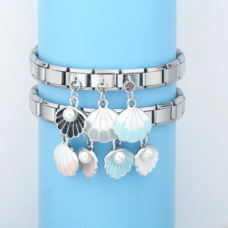 Seashell and Pearl Dangle Italian Charms - Image 3
