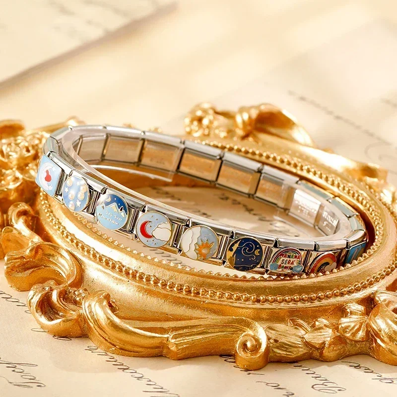 Rainbow and Night Sky Italian Charms - Image 2