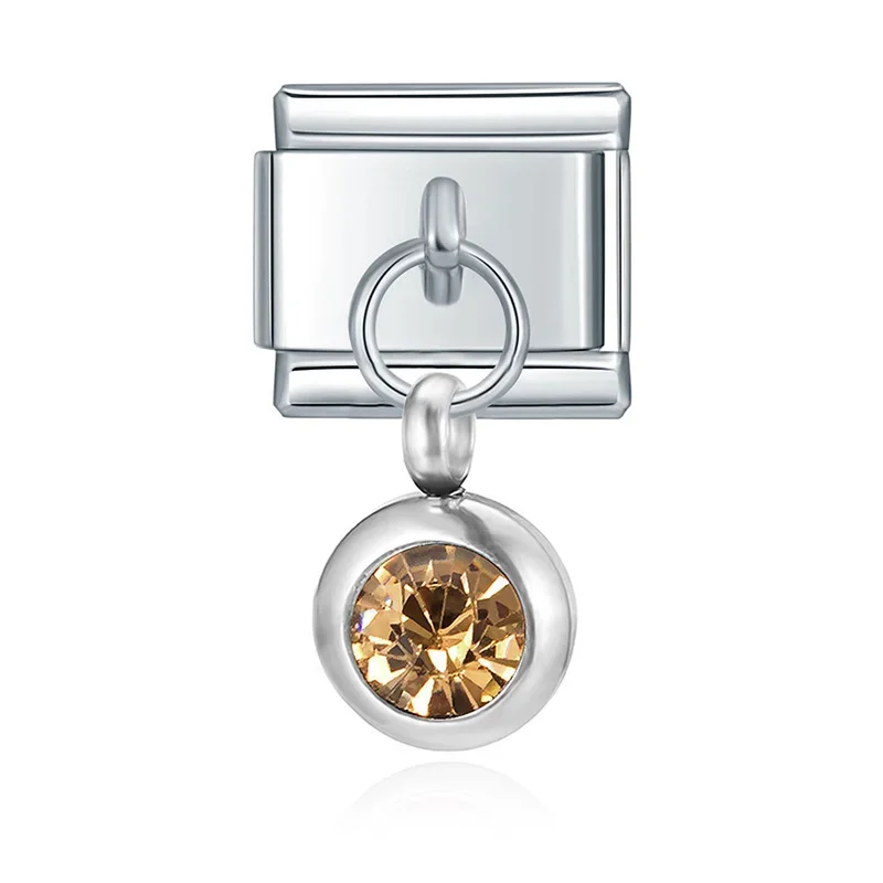 Petite Birthstone Drop Italian Charm - Image 13