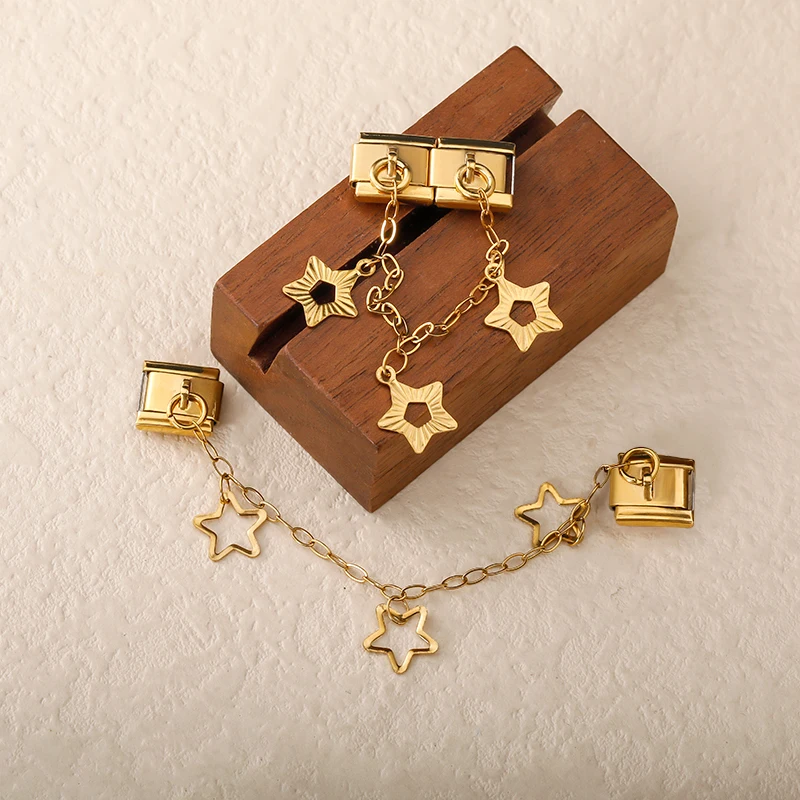 Star and Heart Chain Italian Charms