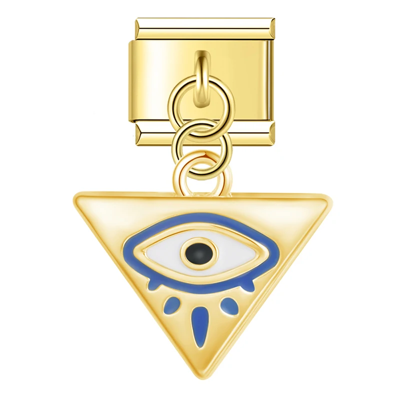 Gold Evil Eye Dangle Italian Charms - Image 25