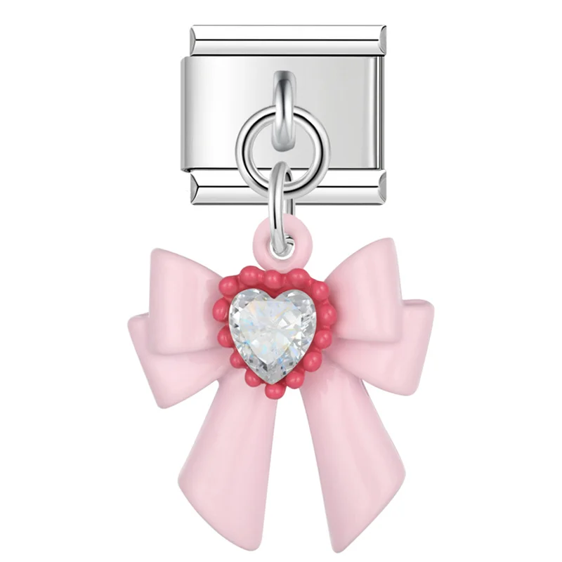 Cat and Bow Dangle Italian Charms - Image 12