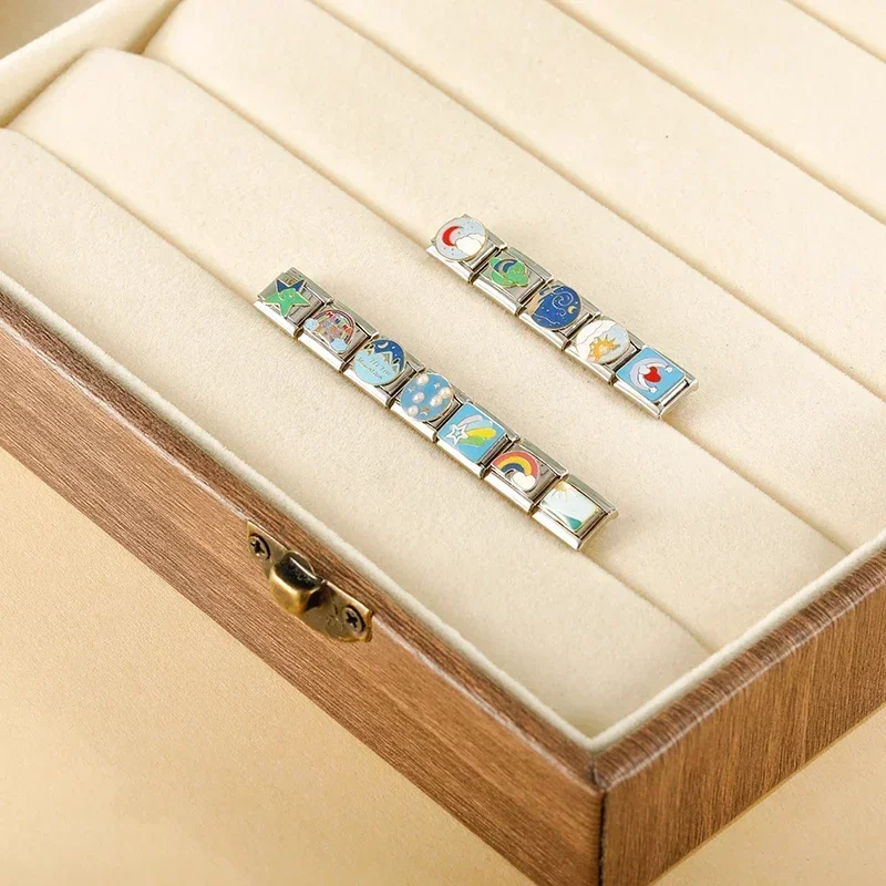 Rainbow and Night Sky Italian Charms