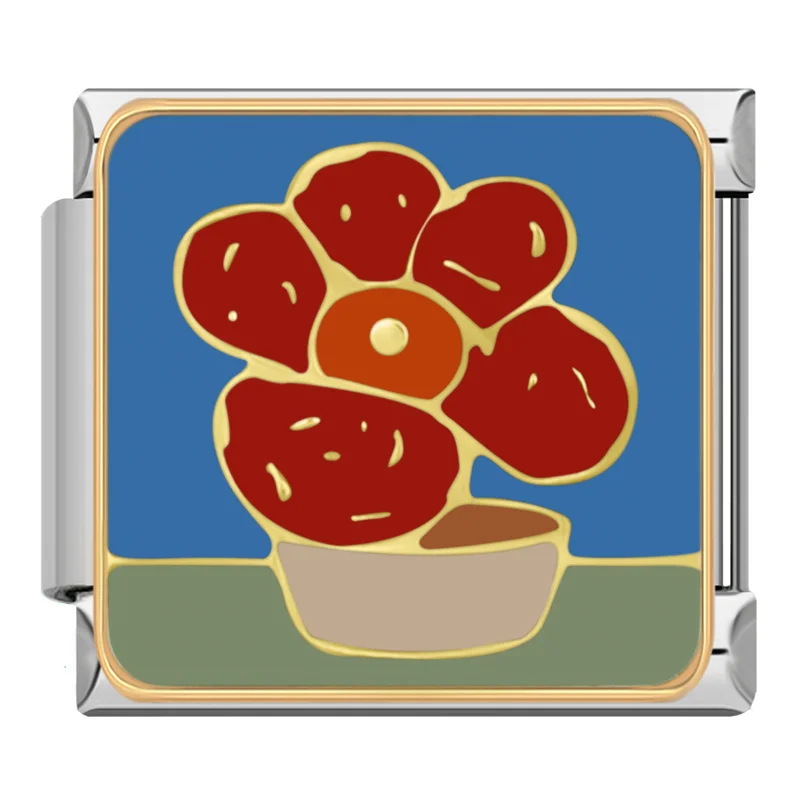 Painted Fruit and Plant Italian Charms - Image 10