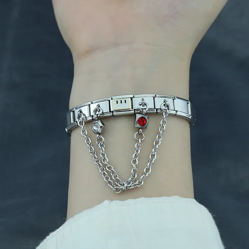 Crystal Safety Chain Italian Charms - Image 2
