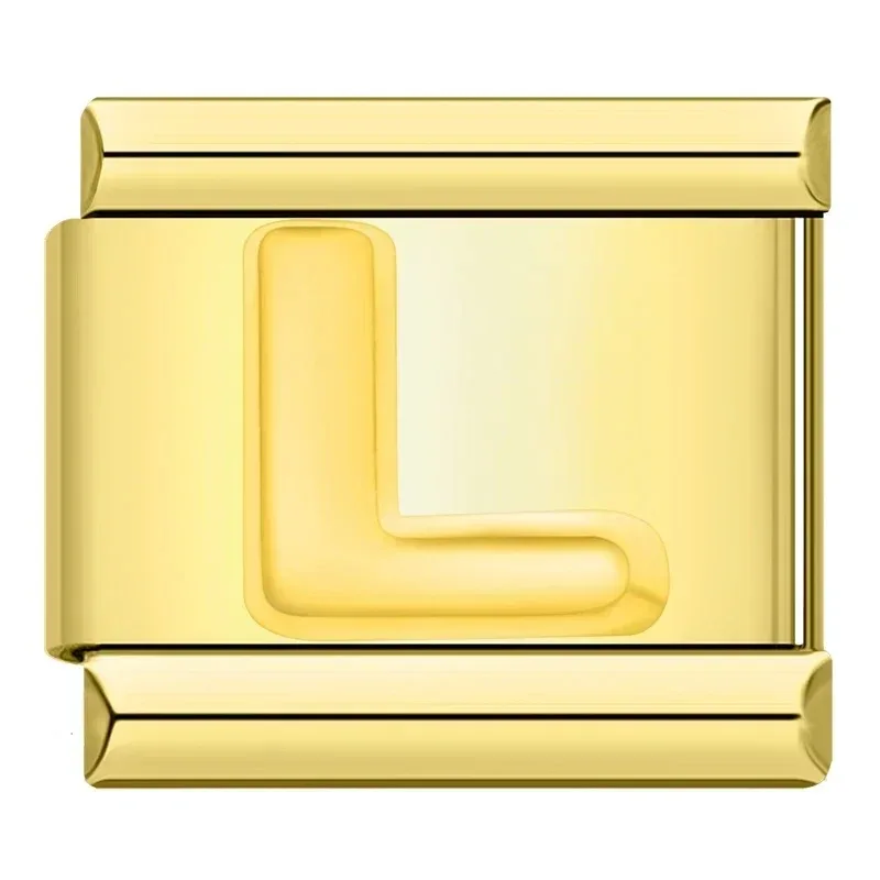 Gold Block Letter Italian Charms - Image 10