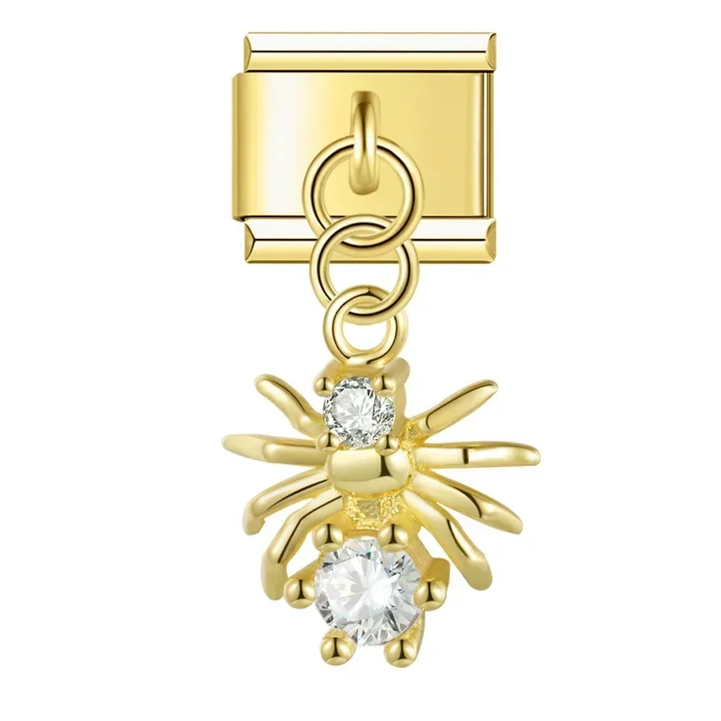 Gold Crystal Symbol Dangle Italian Charms - Image 15