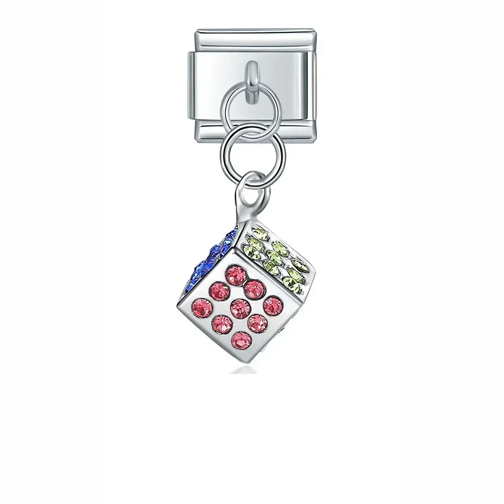 Crystal Animal and Symbol Dangle Italian Charms - Image 26