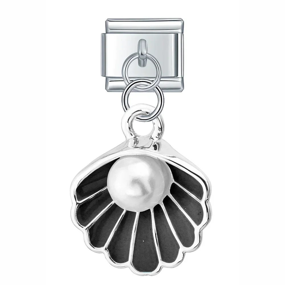 Seashell and Pearl Dangle Italian Charms - Image 4