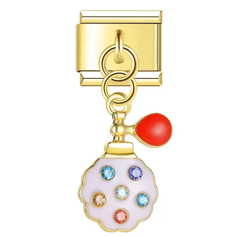 Gold Love, Lips and Lollipop Dangle Italian Charms - Image 5