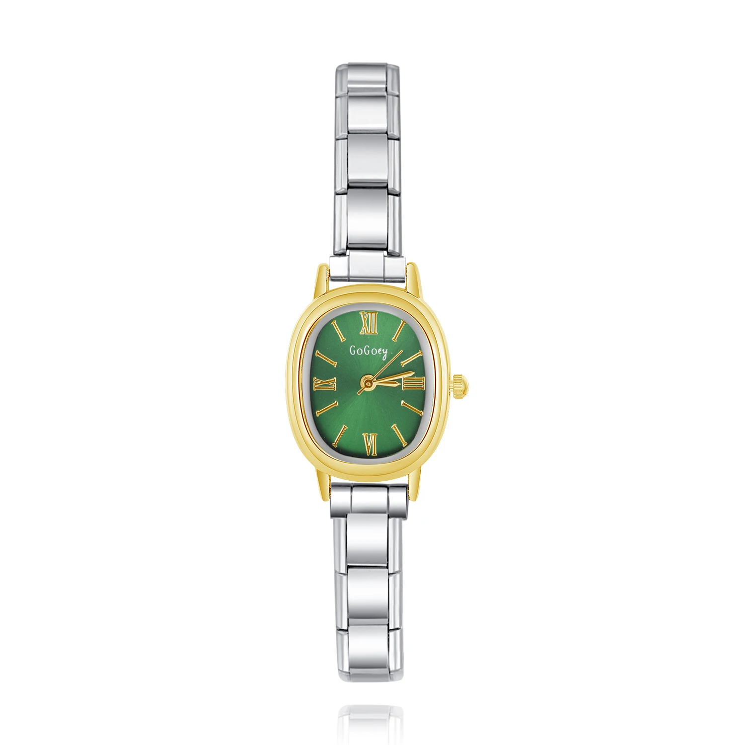 Gold Tonneau Italian Charm Watch - Image 5