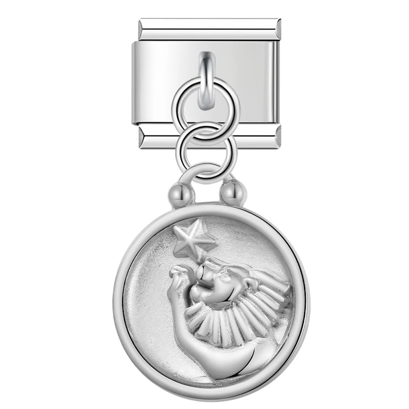 Zodiac Coin Dangle Italian Charms - Image 4