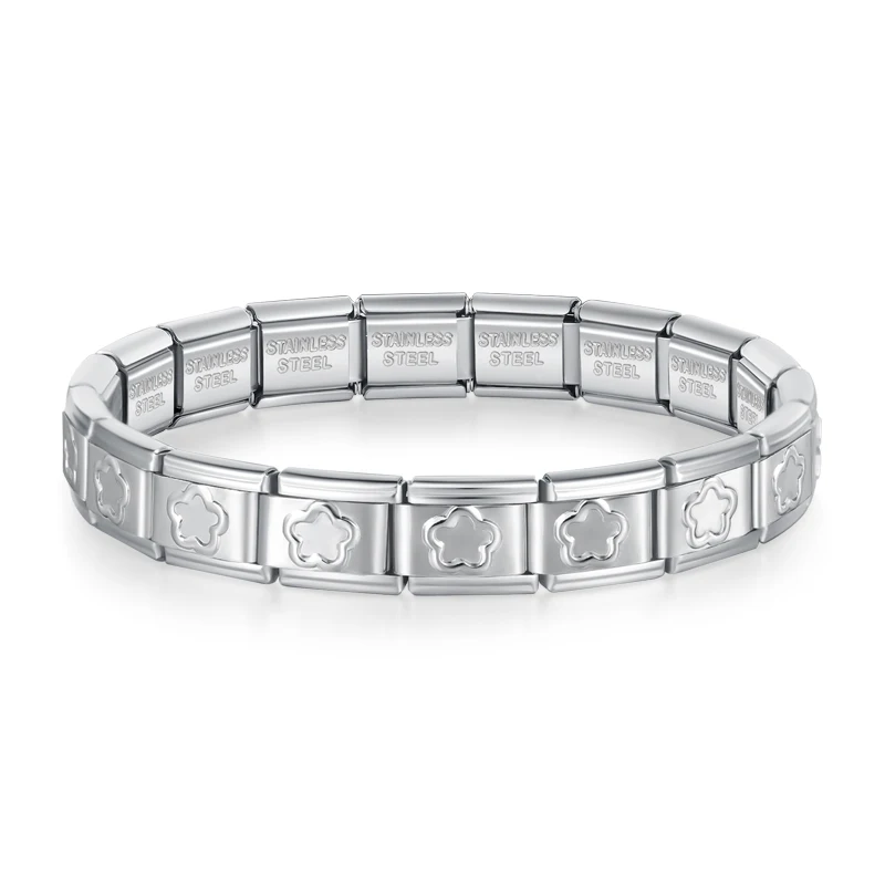 Moon, Flower and Paw Italian Charm Bracelet - Image 4
