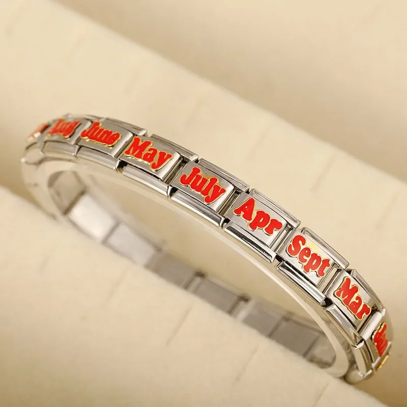 Red Month Name Italian Charm - Image 2