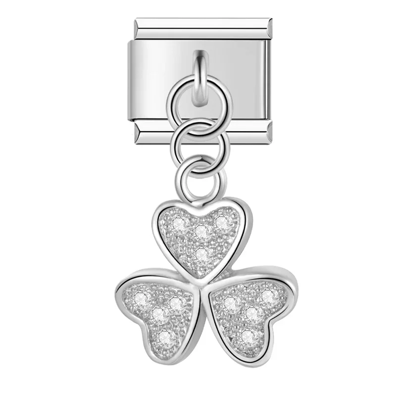 Silver Crystal Symbol Dangle Italian Charms - Image 10