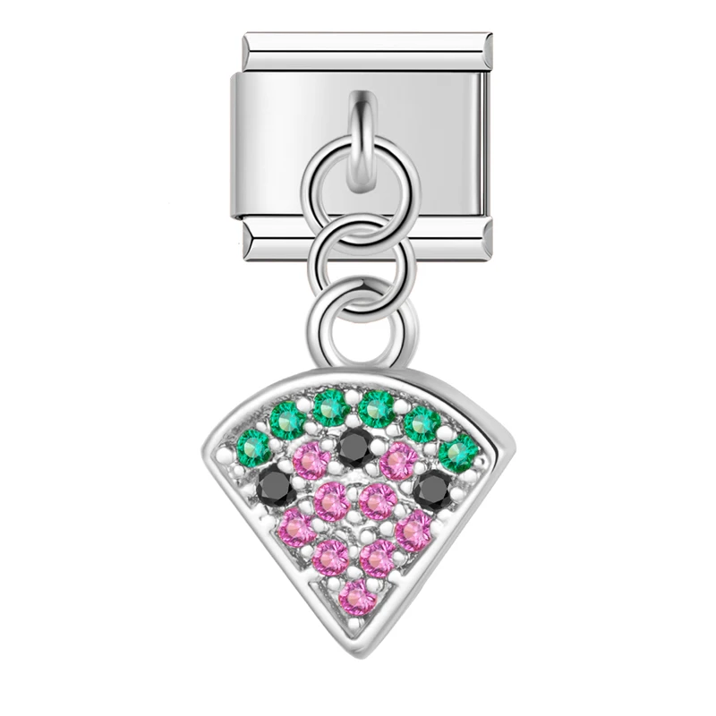 Sparkle Fruit and Key Italian Charms - Image 8