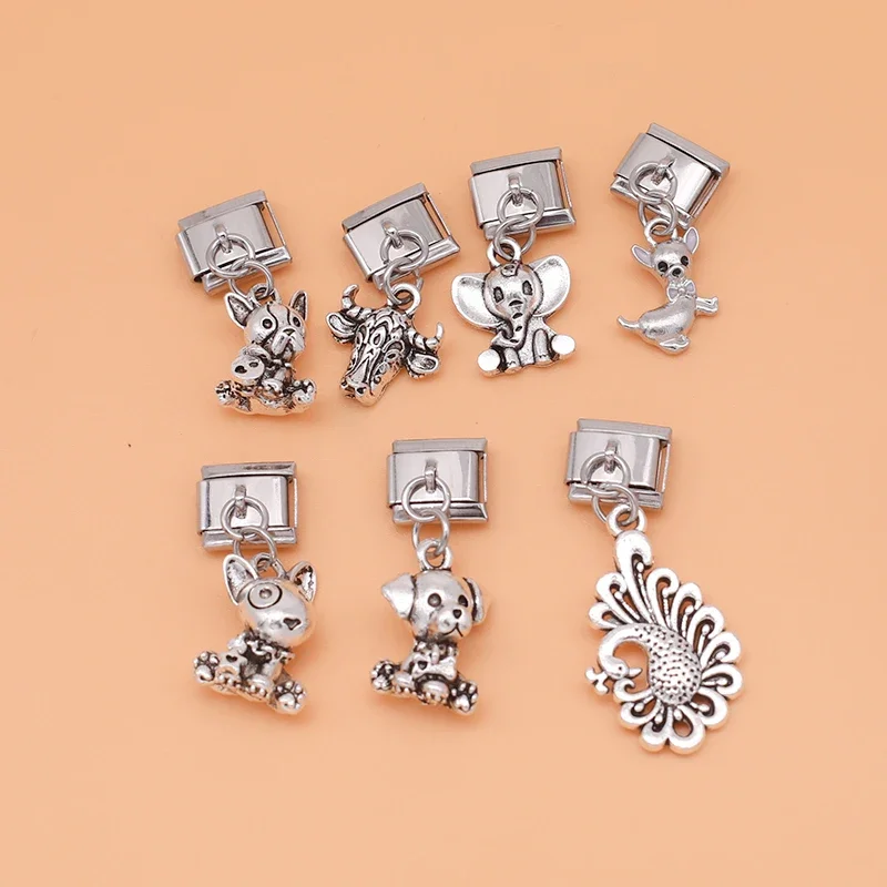 Silver Animal Dangle Italian Charms
