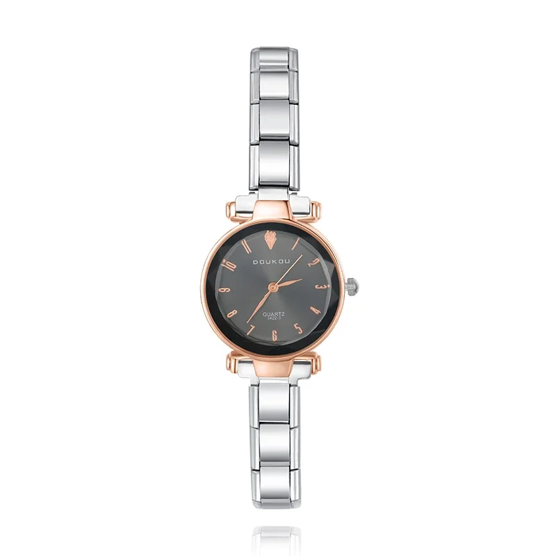 Rose Gold Round Italian Charm Watch - Image 5
