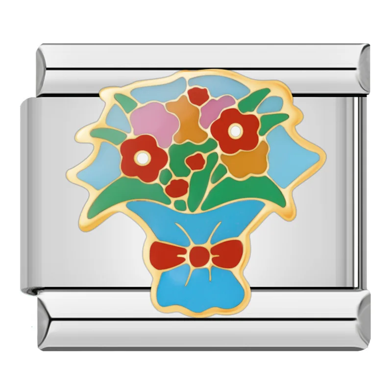 Flower, Cat and Love Note Italian Charms - Image 9