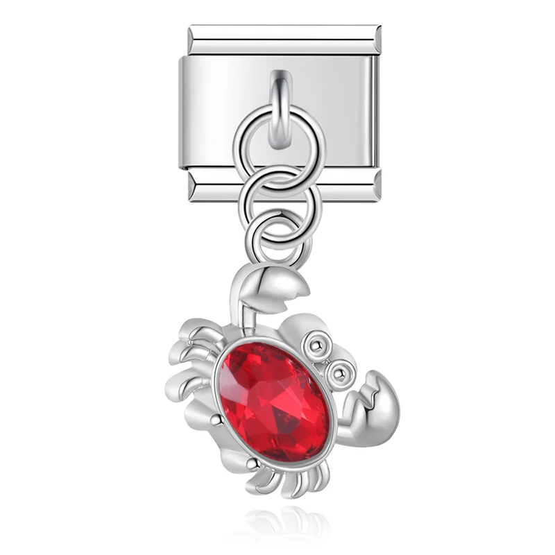 Crystal Crab Dangle Italian Charms - Image 3