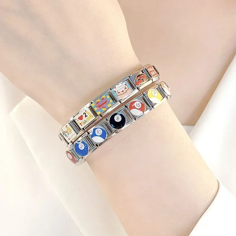 Pool Ball Number Italian Charms