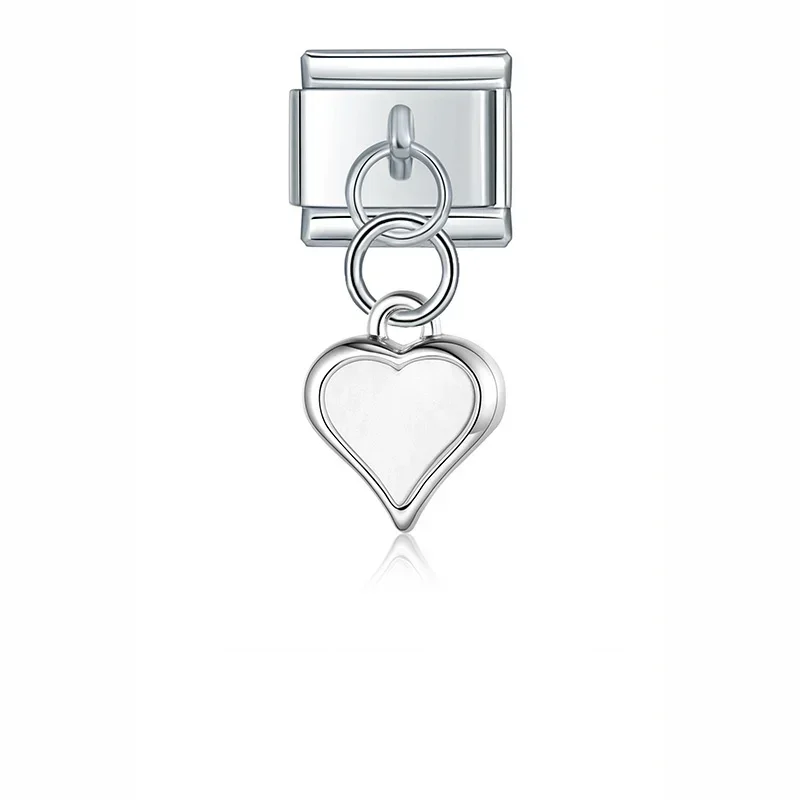 Moonstone Tulip and Heart Dangle Italian Charms - Image 9