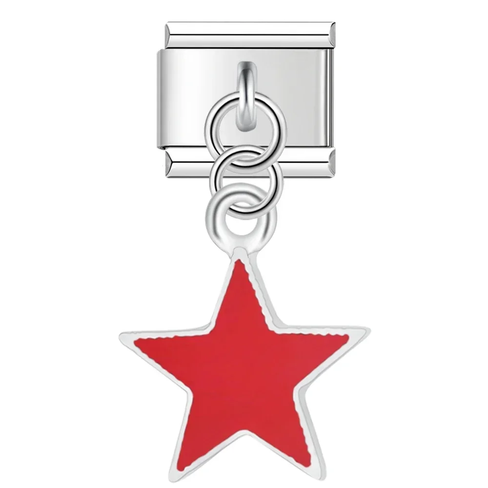 Star and Heart Dangle Italian Charms - Image 4
