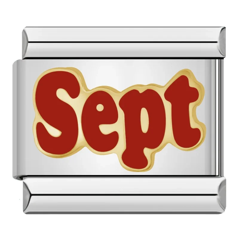 Red Month Name Italian Charm - Image 15