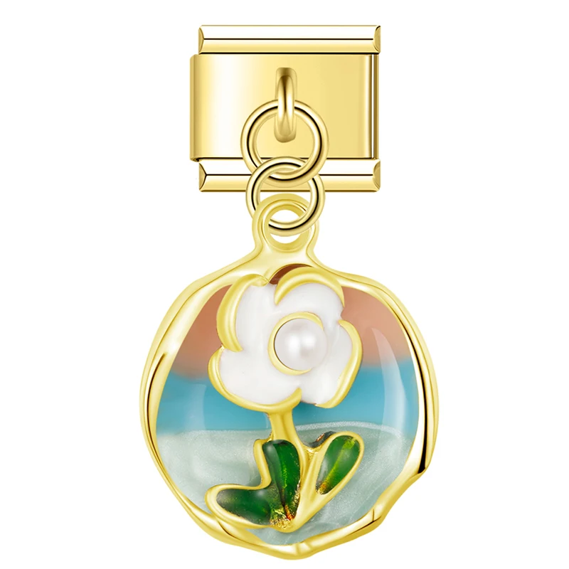Flower Bubble Dangle Charms