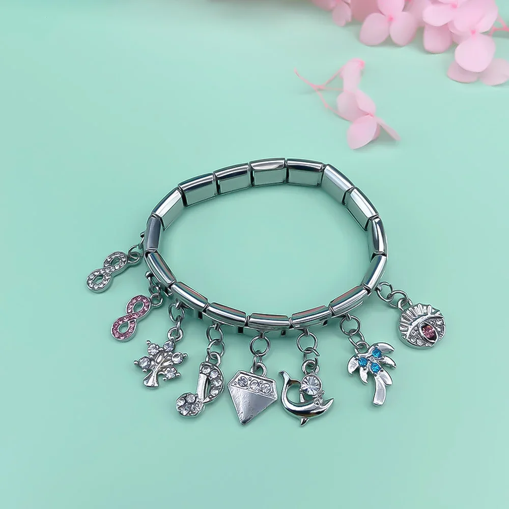Infinity, Dolphin and Lucky Eye Dangle Charms - Image 4