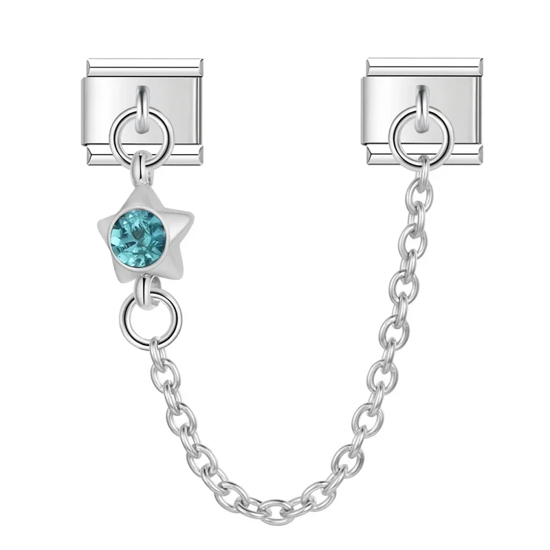 Crystal Safety Chain Italian Charms - Image 22
