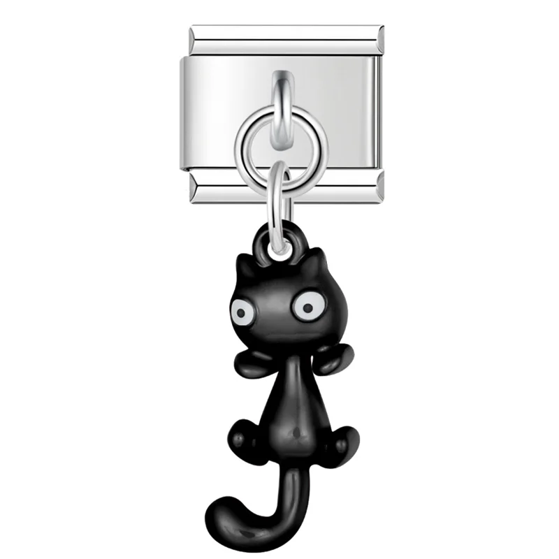 Cat and Bow Dangle Italian Charms - Image 7