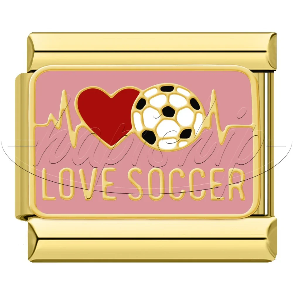 Football and Gold Sports Italian Charms - Image 10
