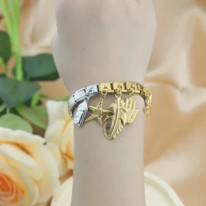 Angel, Hamsa and Starfish Dangle Italian Charms